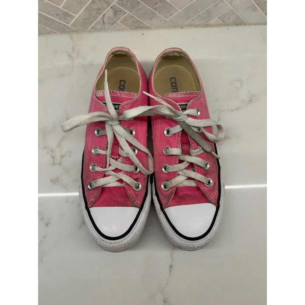 Converse Chuck Taylor All Star OX‎ Low Top Solid Bubblegum Pink Womens Size 6